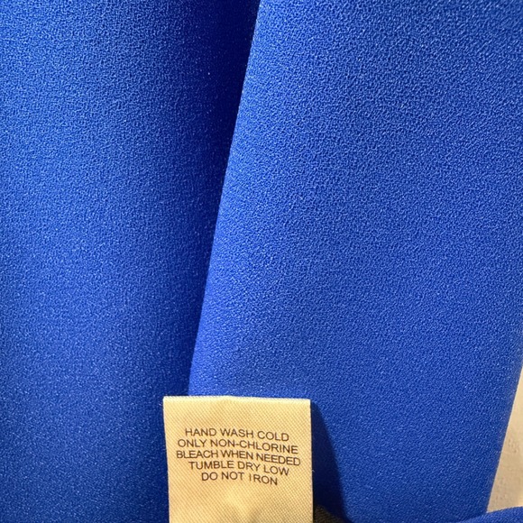 Truly Poppy Willard Lace Overlay Blouse Cobalt Blue Black Womens 1X Stitch Fix - Picture 10 of 11